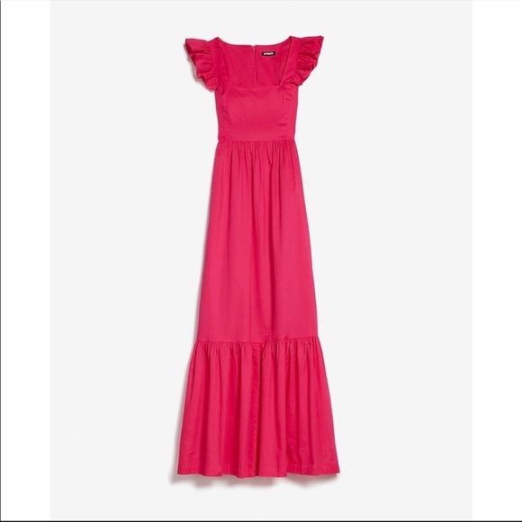 Express Ruffle Sleeve Maxi Dress - Picture 2 of 4